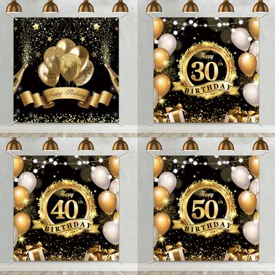 Black Gold Balloon Garland Arch Kit Confetti Latex Balloon Graduation Happy 30th 40th Birthday Balloons Decor Baby Shower Decor