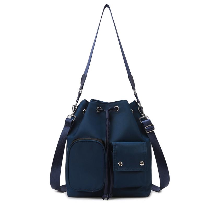 Women's drawstring bucket bag, large capacity shoulder bag, travel, leisure, cross-body bag