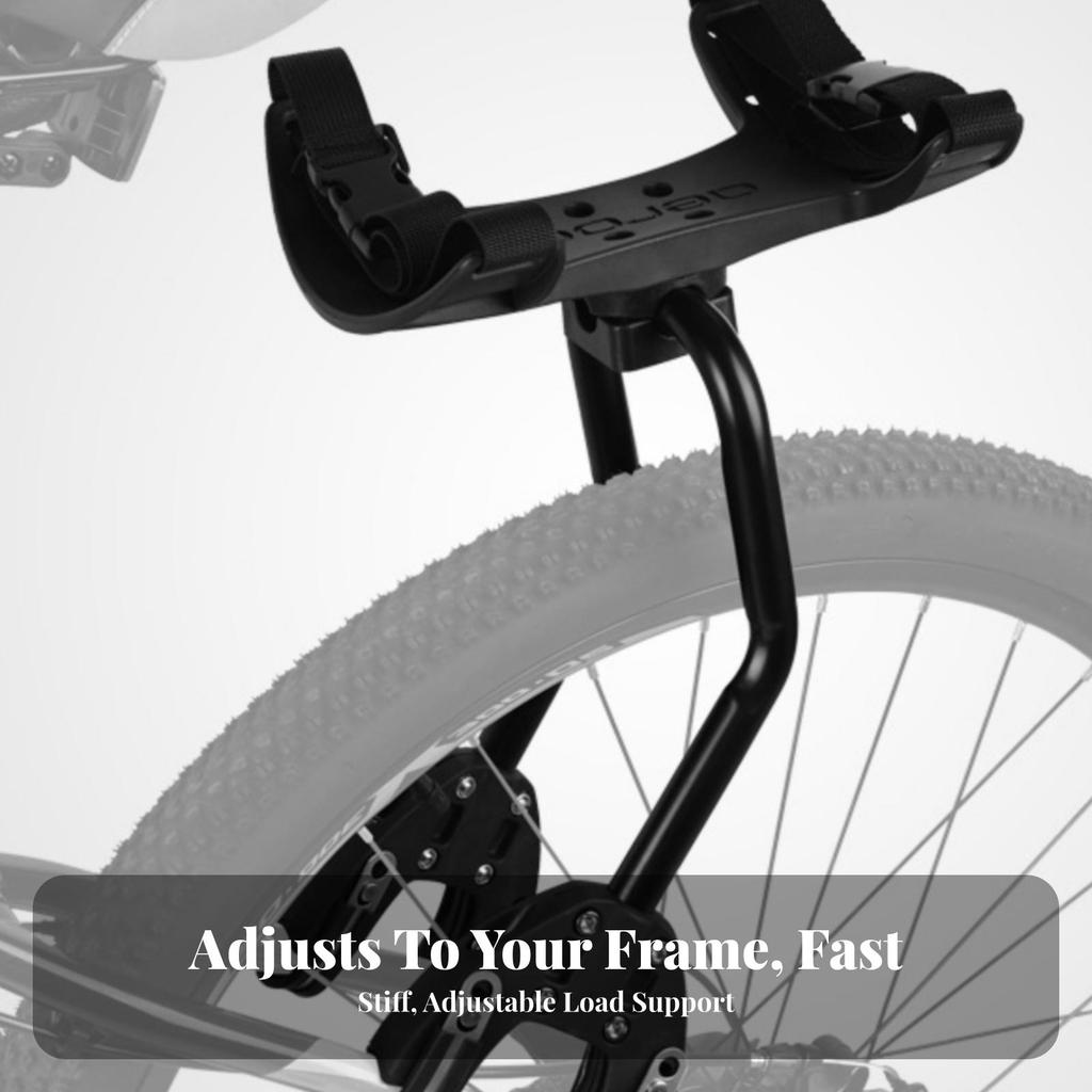 Bike Rear Rack with Rotating Platform Nylon for Cyclists, Commuters