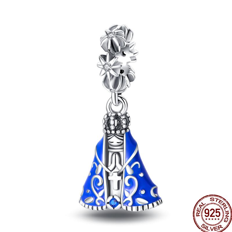 New Shiny Zircon Copper Religious Angel Cross Series Beads Suitable For 3Mm Original Bracelet Diy