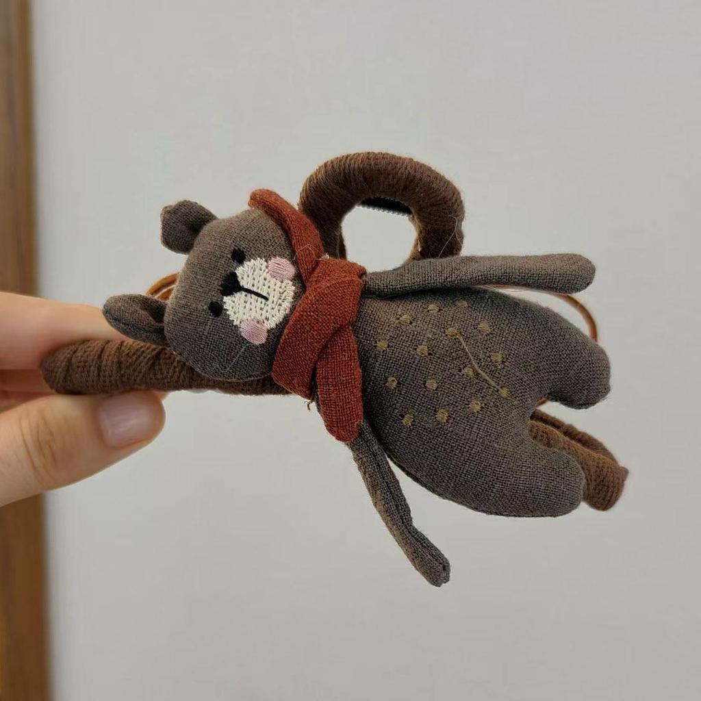 Japanese Korean High-End Little Bear Claw Hair Clip - 2024 Autumn/Winter Cute Girl Shark Clip Hairpin