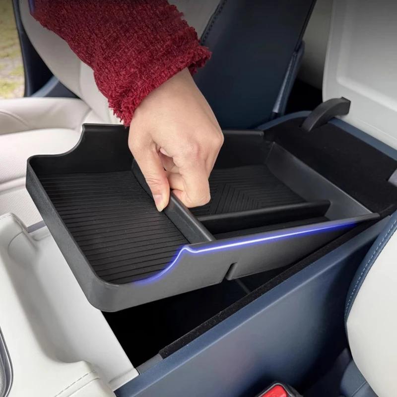 For ZEEKR 007 ABS Dashboard Storage Box Center Console Hidden Tray Behind Screen Car For Zeekr 007 Accessories Tidying