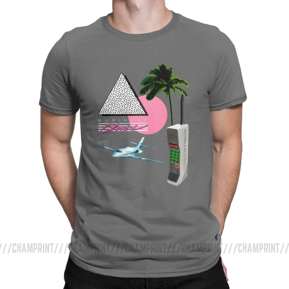 Business Class 84 Collection T Shirts Men Vhs Vaporwave Short Sleeve Funny Tee Shirt Crewneck Cotton