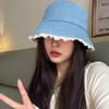 Y2K Lace Fisherman Hat Big Brimmed Panama Hat Sweet Denim Bucket Hat  Outdoor