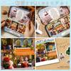 moin moin Dollhouse Miniature DIY Kit Set [Japanese Instructions Included] World Traveling Cat in Trinket Box | LED Light + Display Stand/Paris Walk