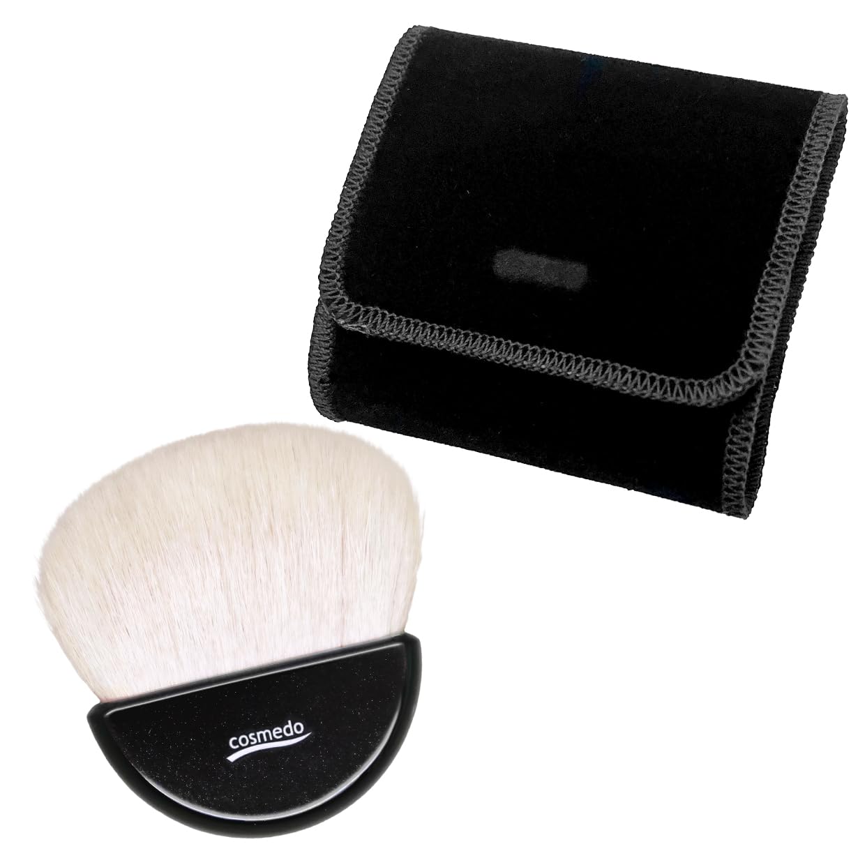 

Makeup Brushes Cosmedo Kumano Brush Powder Brush with Simple Case Takumi s Fan-Shaped (Goat Hair) OG-01N-K