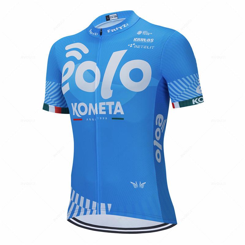 2026 Ensemble Cycliste Eolo Kometa Team Homme Maillot de Vélo Manches Courtes Kit Vêtements Vélo Vêtement Cyclisme VTT Uniforme Triathlon Maillot