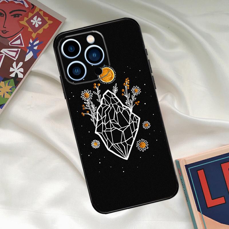 

Sun Flowers Cat Snake Moon Phone Case For iPhone 16 15 14 13 12 11 17 Pro Max 15 16 Plus 12 Mini 16e 17 Air Funda Cover iPhone 16Pro MAX
