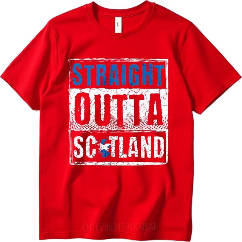 Men tshirt Anime Cotton Tshirt for man Cotton summer Man tshirt Straight Outta Scotland Short Sleeve New Arrived Crew Neck tops S