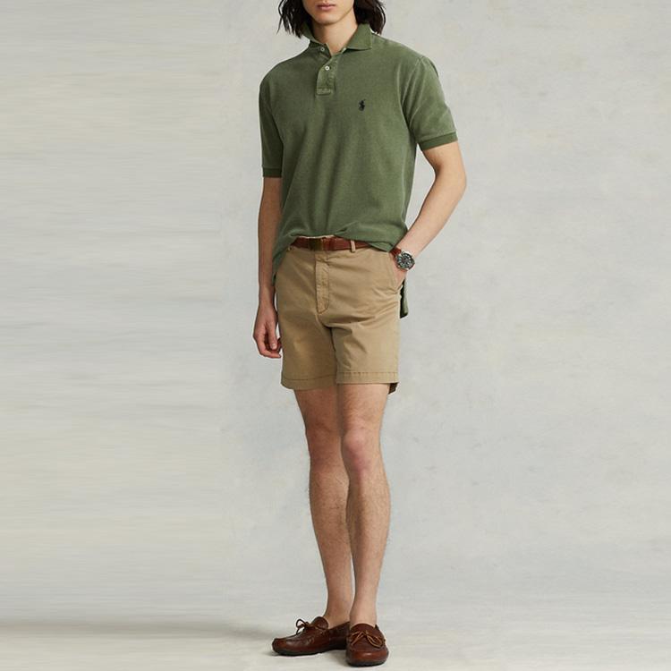 Polo Ralph Lauren SS22 Cotton Solid Short Sleeve Polo Shirt Men tops Green MNPOKNI1N821565-300