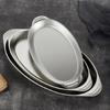 Commercial Stainless Steel Serving Tray With Wide Handles Spacious Oval Designs For Buffets Catering And Home Cooking