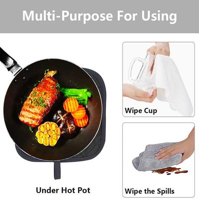 Oven Mitts And Pot Holders 6pcs Set Kitchen Oven Glove High Heat Resistant Extra Long Oven Mitts And Potholder