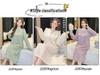 Spring & Autumn Korean Jacquard Maternity Slimming Lace Pajamas - Women's Long Sleeve Mid-Length Plus Size Sleep Dress