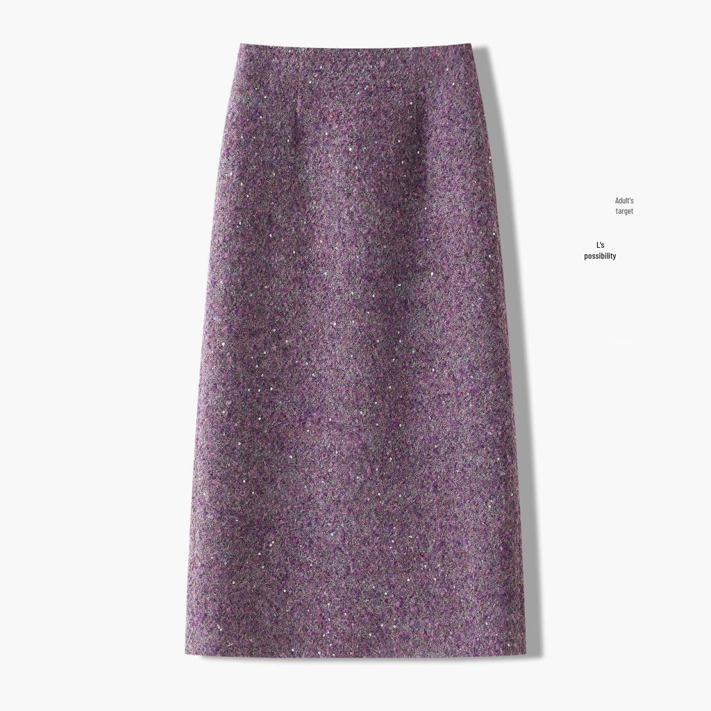 Chic Korean Style Elastic A-line High-Waisted Skirt for Women - 2025 Autumn/Winter Collection