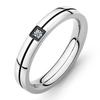 JeeMango New Cubic Zirconia Ring Stainless Steel Shinning Crystal Couple Ring Forever Love For Romantic Wedding Rings JR19102
