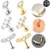 Elegant G23 Titanium Alloy Internal Thread Piercing Stud - Simple Lip & Ear Design
