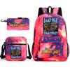 Abstract foreign Shanhaijing children's schoolbag tongtongsahur cartoon primary school student backpack three-piece set L
