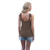 Summer Women's V-Neck Solid Colour Backless Knit Tie Small Tank Top
