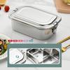 Metal Steel Lunch Box Leak Proof Bentos Box Metal Food Storage Container with Lid Lunch Container Dishwasher Safe