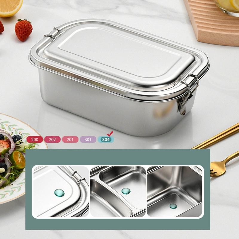 Metal Steel Lunch Box Leak Proof Bentos Box Metal Food Storage Container with Lid Lunch Container Dishwasher Safe