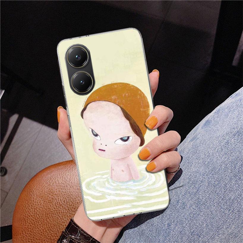 Y-Yoshitomo Nara Phnoe Case for Xiaomi Poco X5 X6 X7 Pro X4 Gt F7 Ultra M8 M7 Redmi 15C 15 13C 13 12C 12 Unique Cover Coque Poco