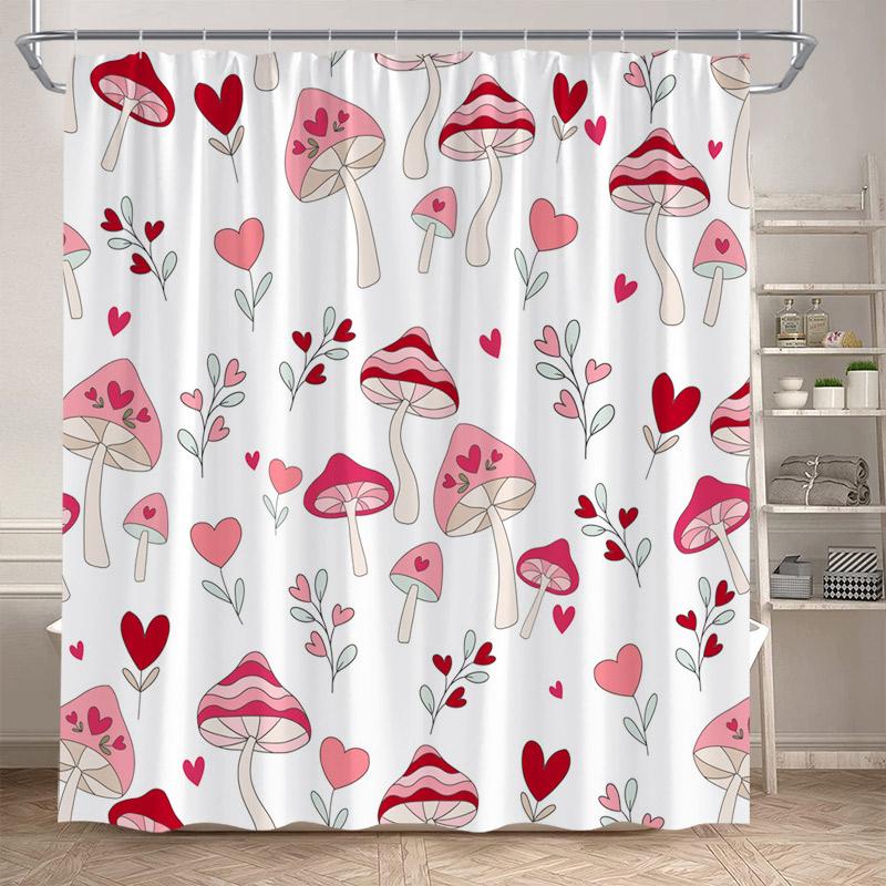 Cartoon Animals Shower Curtains Cute Fox Lion Deer Rabbit Autumn Floral Plant Kids Bath Curtain Polyester Bathroom Bathtub Decor
