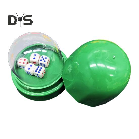 1 sada kostkových pohárků s průhledným krytem, 5bodový ruční třepač kostek, dospělí, rodina, noc, bar, párty, hazardní hry, pití, desková hra, kasino vybavení