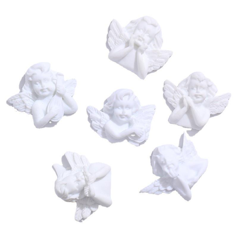 White Baroque Angel Resin Phone Case DIY Accessory