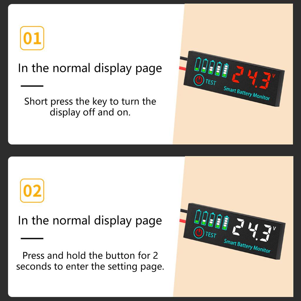Effizienter 18650 Batteriestandsanzeige Tester LED-Anzeigemodul für 7-55V Elektrofahrzeuge und Solarsysteme