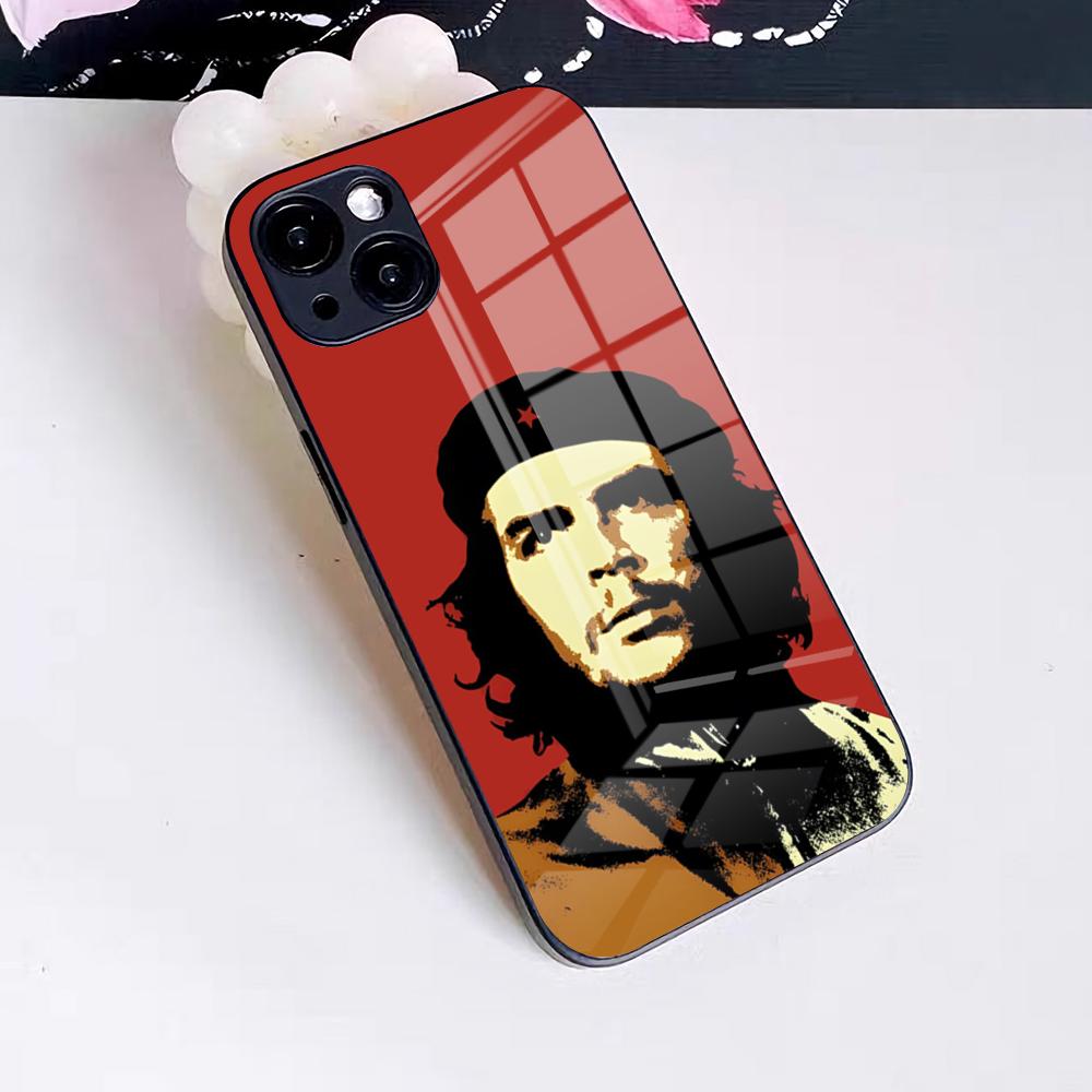 

C-Che Guevara Phone Case For IPhone 17 Pro Max 16 15 14 Pro Max 13 11 X Xs Xr 8 7Plus Glass Cover iPhone 14 Plus