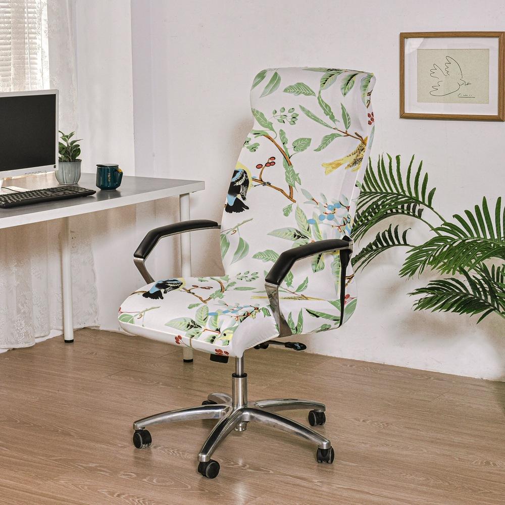 Funda para silla con cremallera de oficina, funda giratoria para silla de Hotel, reposabrazos unidos, funda protectora elástica para silla de jefe