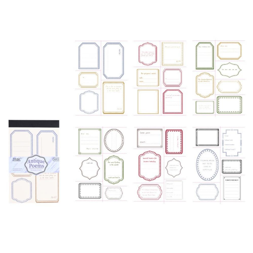 

Vintage Memo Pads 30 Sheets, 15.4x9.4cm Non-adhesive Junk Journal Paper for Scrapbooking
