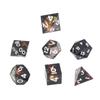 7 Pcs Polyhedral Dice Set Resin Role Playing Dice with Storage Box for Table Games Math Teaching