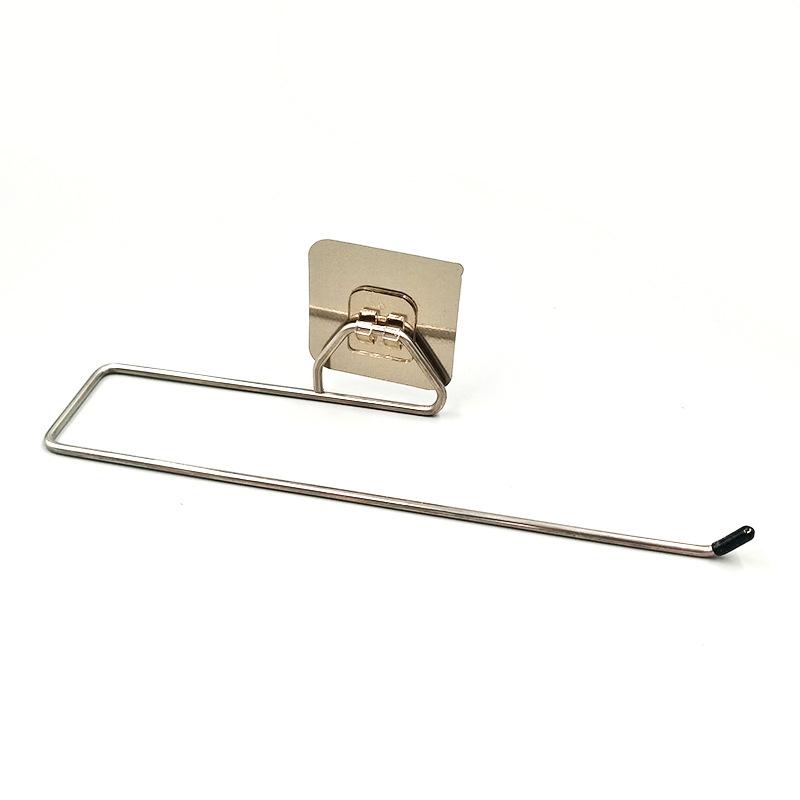

Держатель для полотенец в ванной из нержавеющей стали с одной пряжкой, без перфорации, кухонный держатель для салфеток, держатель для рулонной бумаги, стойка для хранения пищевой пленки и тряпок