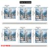 Set Of 2 Flat Printing Christmas Party Curtain Polyester Without Electricity Holiday Decorations Perfect Made