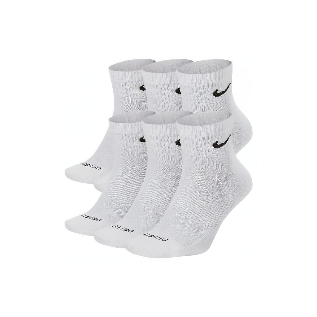 Nike Everyday Plus Cushioned Ankle Socks 6 Pairs White SX6899-100