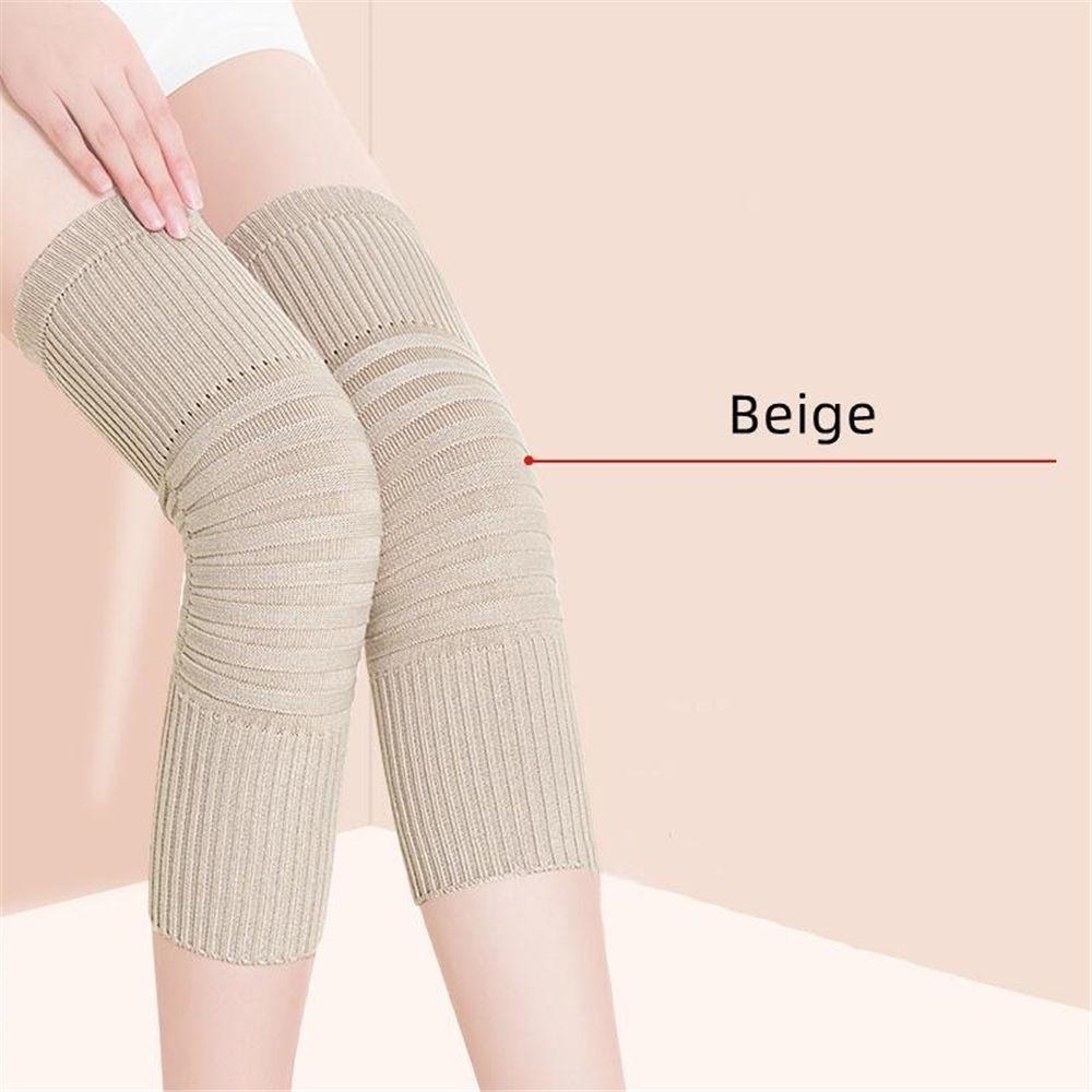 1 Pair Cashmere Knee Pads Men Women Stretchy Knit Knee Warmer Support Brace Wrap Compression Sleeves Kneepads Cold Protective Gear