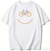 Funny Bicycle Smile Bike Smiling Face Biking Tshirt Streetwear Clothing Summer Tops Harajuku Vintage T Shirt