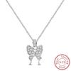 Copper Metal Chain Necklace Angel Wing Butterfly Pearl Heart Cross Necklace Designed For Women Trendy Fashion Simple Neck Chain High Quality Fine