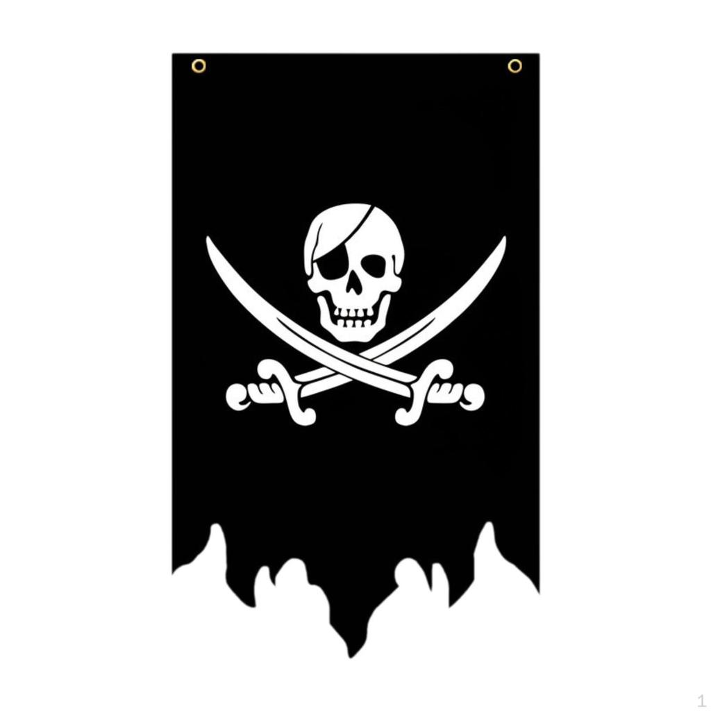 Crossbone Flag for Halloween Themed Party Indoor Outdoor Decoration