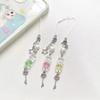 3pcs Handmade Beaded Phone Lanyard Four Leaf Clovers Phone Chain Acrylic Beaded Phone Pendant Phone Jewelry for Key Bag
