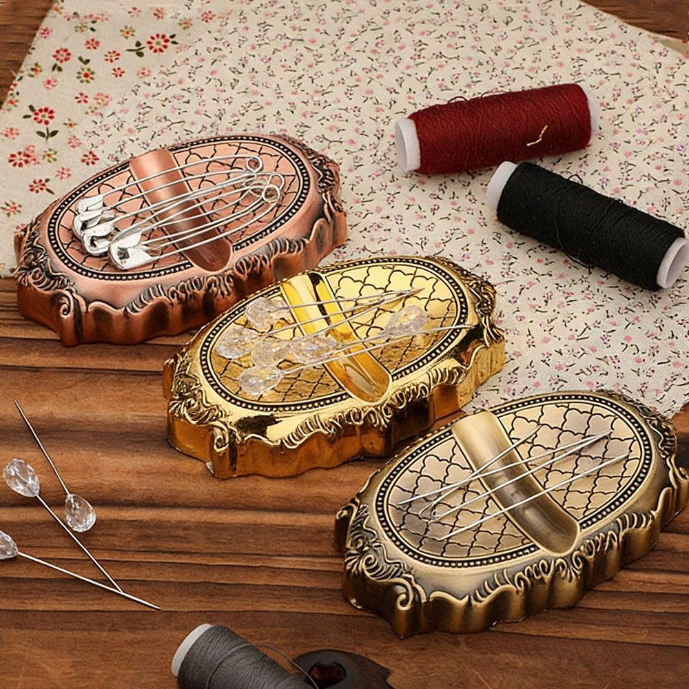 Magnetic Bottom Sewing Magnetic Pin Holder DIY Portable Needle Organizer Household Needlework Storage Metal Magnetic Pin Cushion
