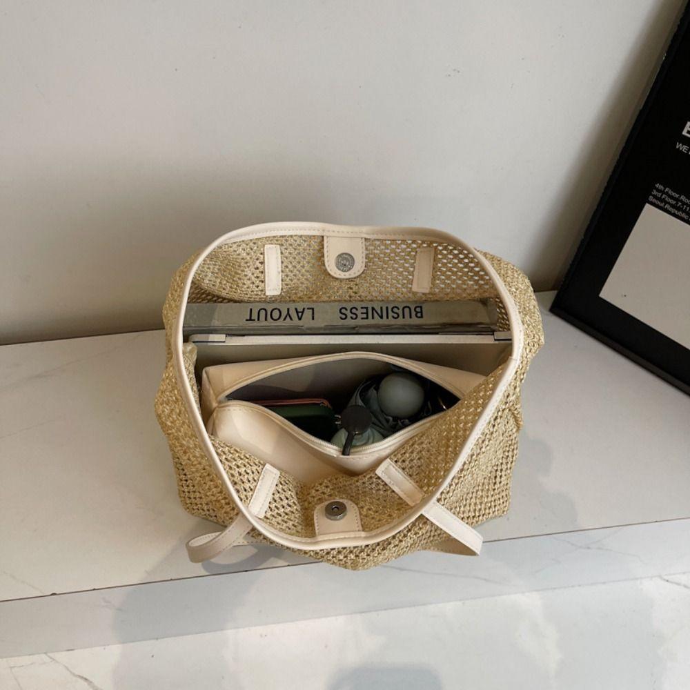 Boho Woven Straw Bag Beach Shoulder Bags Ins Straw Tote Bag  for Women