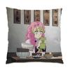 Demon Slayer Pillow Cover Kanroji Mitsuri Anime Girl Throw Pillow Case Cartoon Character Cushion Cover Office Chair Sofa