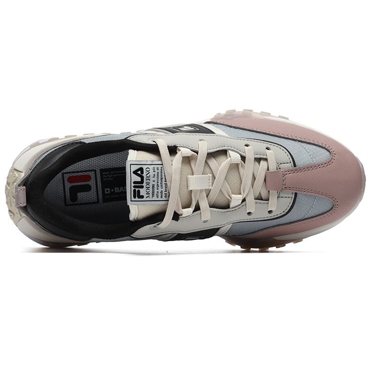 FILA Brick Fabric Leather Fresh Trendy Low-Top Lifestyle Casual Shoes Women sneaker Gray Pink F12W231125FAF