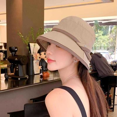 Hat Female Sunshade Sunscreen Hat Simple Versatile Bucket Hat Summer Sun Hat