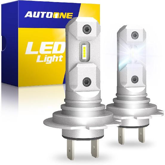 

AUTOONE H13 LED Bulb, 22000LM 600% Brighter H13/9008 Led Fog Light Bulbs with Turbofan, 6000K Xenon White, Non-polarity Canbus Ready, Pack of 2 H7/H7LL
