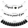 Graduation Decorations Class of 2025 Party Supplies - Congrats Grad, We Are So Proud of You Banner and K-12th Grade Graduation Photo Banner