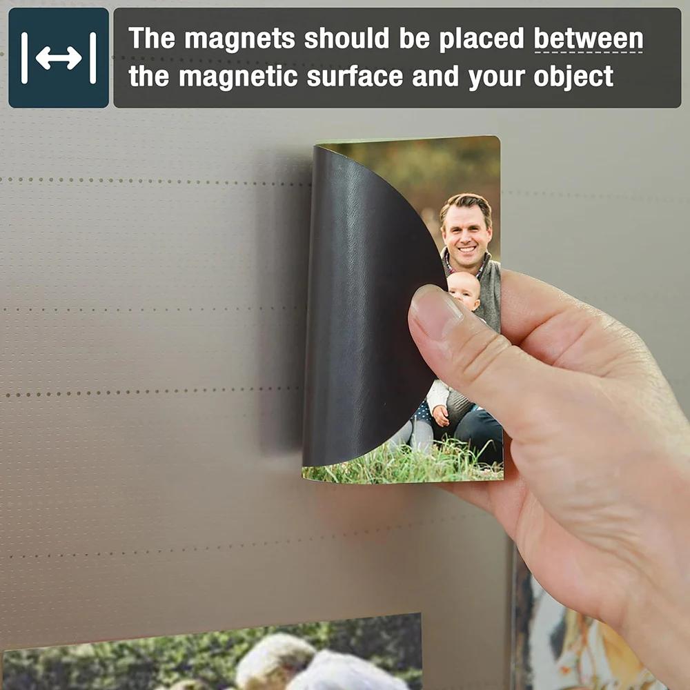 50-100PCS Magnet Stickers Self-adhesive Round Rubber Backed Soft Magnetic Sheets Chalkboard Teaching Stickers Diy Crafts Decors