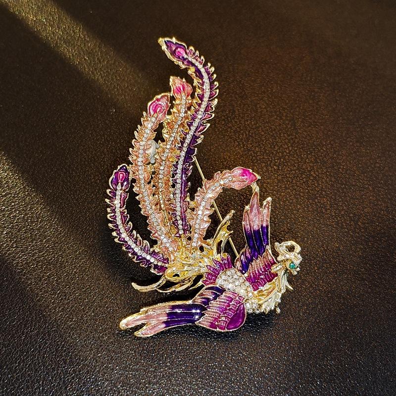 Enamel Phoenix Elegant Women's Accessory Brooch